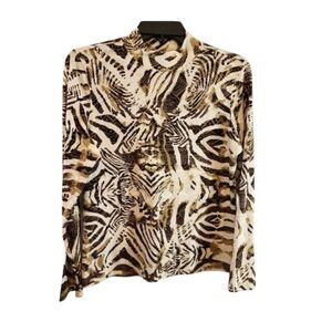 REBECCA MALONE SIZE MEDIUM,  ANIMAL PRINT, TRUE TO SIZE, LONG SLEEVE